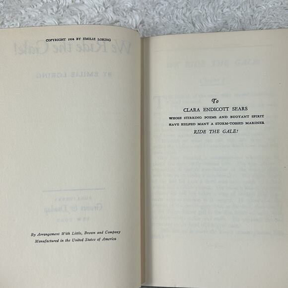 Antique 1934 We Ride the Gale - Emilie Loring first edition - Picture 4 of 8